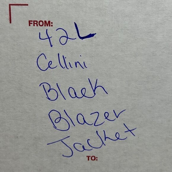 5 for $25🔥Cellini Collection Black Sports Jacket Size 42L - Picture 6 of 6